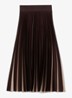 Serena midi rok met plooien - Aubergine