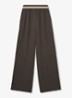 Sonnie high waist wide fit broek met steekzakken - Bruin