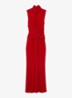 Starla maxi jurk met ruches - Rood