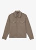 Thom regular fit overshirt met borstzak - Lichtbruin