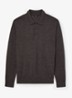 TRAFFORD Merino Wool Long-Sleeve Polo Shirt - Bruin