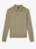 Trafford regular fit polo van merino wol - Lichtgroen