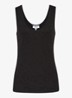 VIOLET Stretch-Cotton Ribbed Vest - Zwart