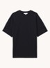 Wick T-shirt met structuur - Donkerblauw