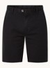 Wicket straight fit korte chino met steekzakken - Zwart