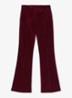Wren high waist flared pantalon van fluweel - Donkerrood