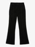 Wren high waist flared pantalon van fluweel - Black / Zwart