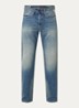 Deryck straight leg jeans met steekzakken - Blauw