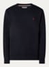 Sweater met logoborduring - Donkerblauw