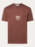 T-shirt met backprint en logo - Hazelnootbruin
