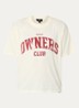 College T-shirt met logoprint - Ivoor