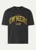 College T-shirt met logoprint - Antraciet