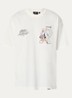Hermes T-shirt met logo- en backprint - Gebroken wit