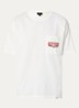Nothing faster T-shirt met print en borstzak - Gebroken wit
