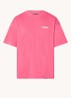 Owners Club T-shirt met logo- en backprint - Roze
