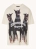 Thoroughbred T-shirt met logoprint - Beige