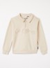 Gino sweater met kraag en halve rits - Lichtbruin