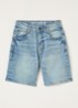Quin loose fit korte broek van denim - Blauw