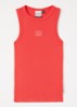 Tanktop met ribstructuur - Rood