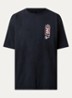 Fumar 91 T-shirt met logo- en backprint - Zwart