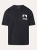 Moonlight T-shirt met logo- en backprint - Zwart
