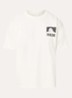 Moonlight T-shirt met logo- en backprint - Ivoor