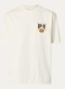 Playing Card T-shirt met logo- en backprint - Creme