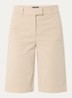 Base mid waist straight fit korte broek van katoen - Zand
