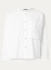 Blouse met borstzak - Gebroken wit