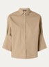 Blouse met kraag - Donkerbeige