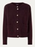 Fijngebreid vest in alpaca wolblend - Bordeauxrood