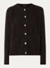 Fijngebreid vest in alpaca wolblend - Donkerbruin