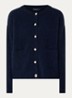 Fijngebreid vest in alpaca wolblend - Donkerblauw