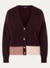Fijngebreid vest in alpaca wolblend - Bordeauxrood