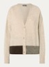 Fijngebreid vest in alpaca wolblend - Zand