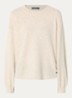 Fijngebreide pullover van wol met ronde hals - Creme