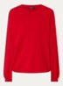 Fijngebreide pullover van wol met ronde hals - Kersenrood