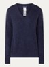 Fijngebreide trui in alpaca wolblend  - Donkerblauw