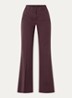 High waist flared fit pantalon met stretch - Bordeauxrood