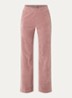 High waist loose fit broek van fluweel met steekzakken - Oudroze