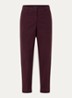 High waist straight fit broek met steekzakken - Aubergine