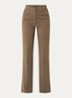 High waist straight fit broek met steekzakken - Lichtbruin