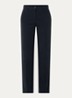 High waist straight fit broek met steekzakken - Donkerblauw