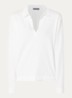 Longsleeve met polokraag - Wit