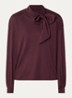 Longsleeve met sjaalkraag - Bordeauxrood