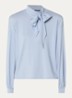 Longsleeve met sjaalkraag - Lichtblauw