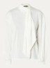 Longsleeve met sjaalkraag - Gebroken wit