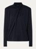 Longsleeve met sjaalkraag - Donkerblauw