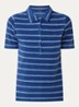 Polo van badstof met streepprint - Indigo