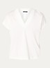 T-shirt met V-hals - Gebroken wit